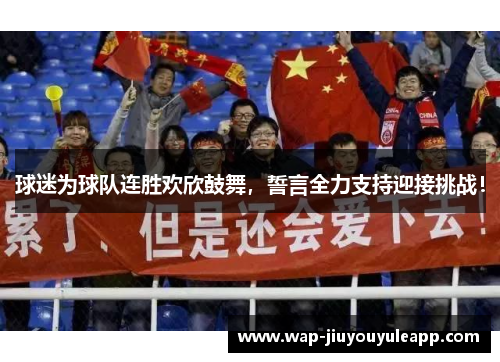 球迷为球队连胜欢欣鼓舞，誓言全力支持迎接挑战！
